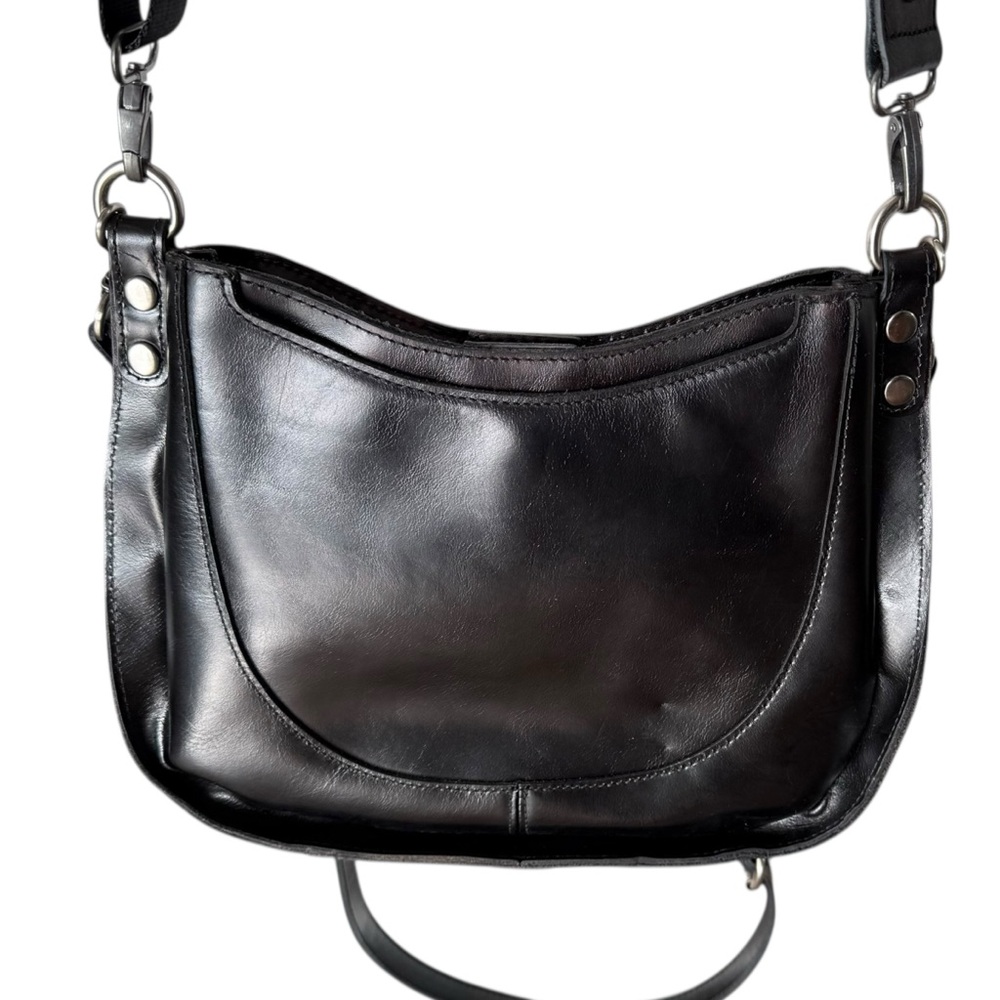 Patricia Nash Caletta Women's Leather Crossbody Hobo Bag Purse Black - Picture 9 of 14